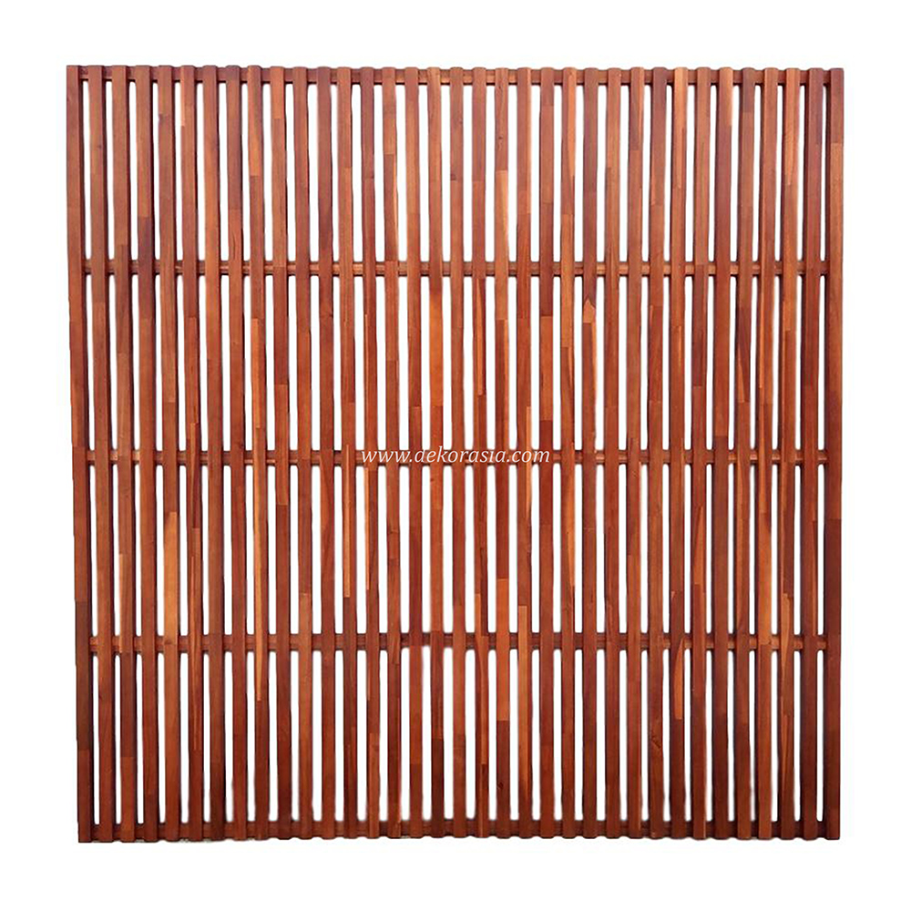 Vertical Standard Wood Screen, Wood Panels Merbau (Intsia retusa) - Wood Fence